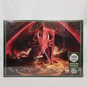 New Sealed Cobble Hill "Dragon's‎ Lair" 1000 Pc puzzle Random Cut